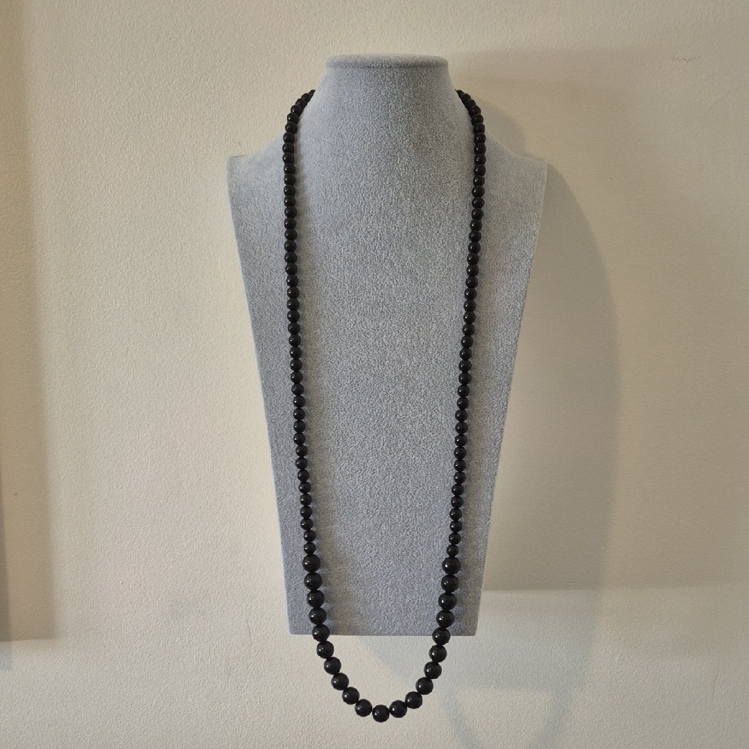 Natural Black Onyx1938Necklace Matching 7 Braclet 80$